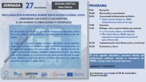 Jornada: Declaración Europea sobre Educación Global 2050